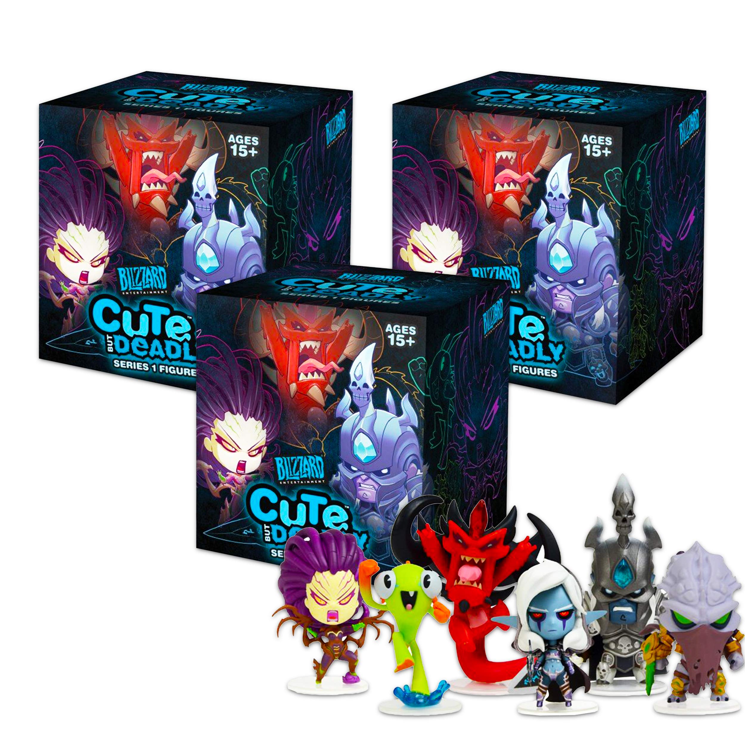 Cute But Deadly Blind Box Bundle - 3 Pack Overwatch Figures Cute But Deadly Series 2 Mystery Pack (Overwatch Party Supplies)