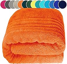 Lashuma Terry Towelling Sauna Towel 100 x 200 cm London Sauna Towel Large Clementin Orange