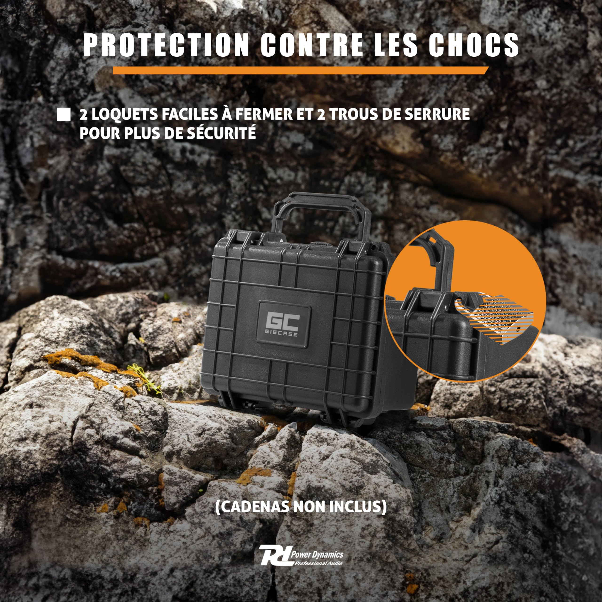 Power Dynamics GIGCase2 Valise de Protection - Antichocs, Résistante à l'Écrasement, Étanche à l'eau et à la Poussière IP67, Idéal pour Transporter Vos Équipements de Valeurs en Sécurité