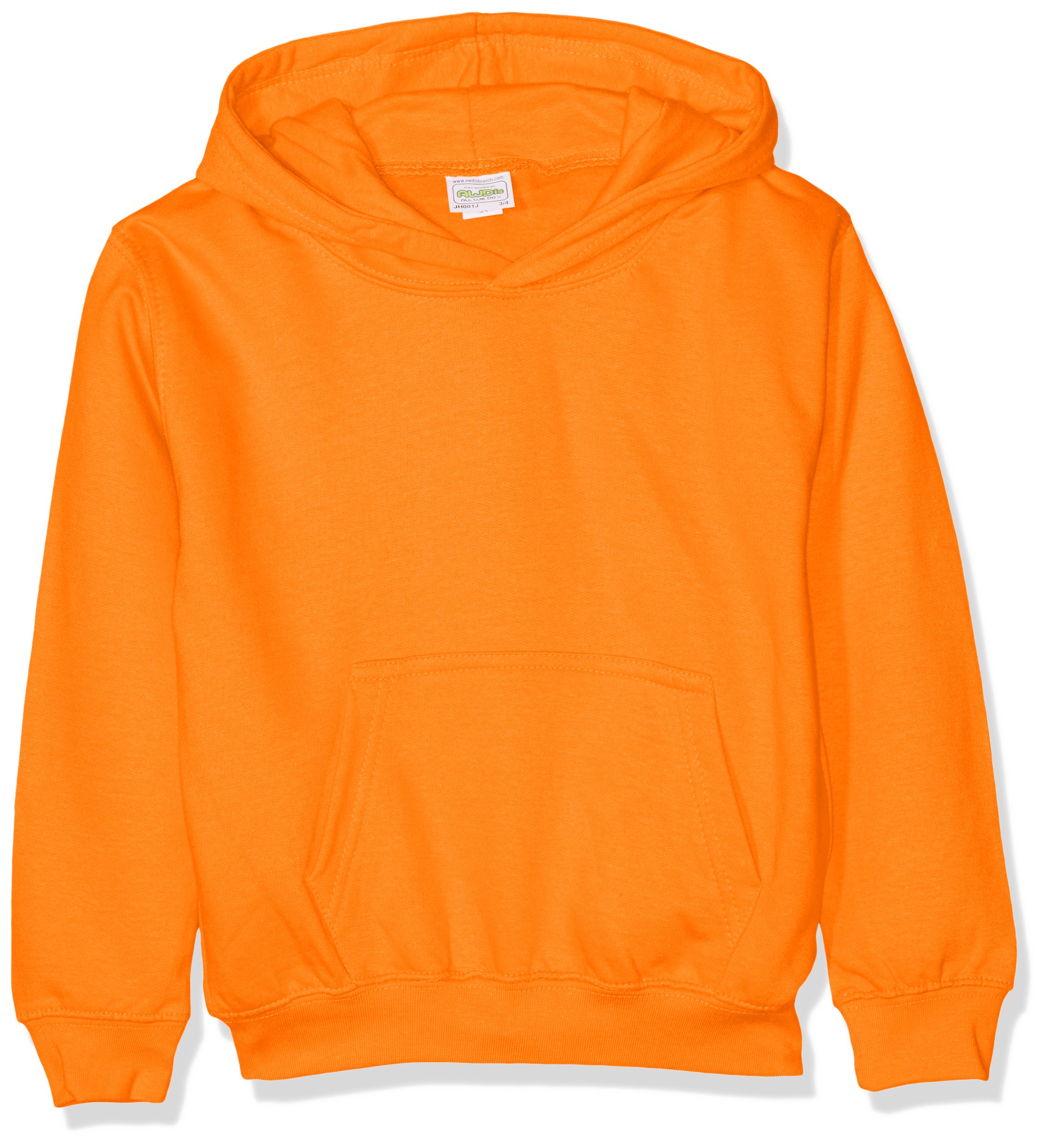 AWDis Boy's Kids Hoodie, Orange (Orange Crush), 1-2 Years (Manufacturer Size:XX-Small)