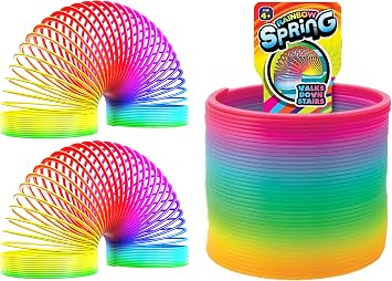 JA-RU Big Rainbow Magic Spring Toy Coil 2 Pack 1702-2A