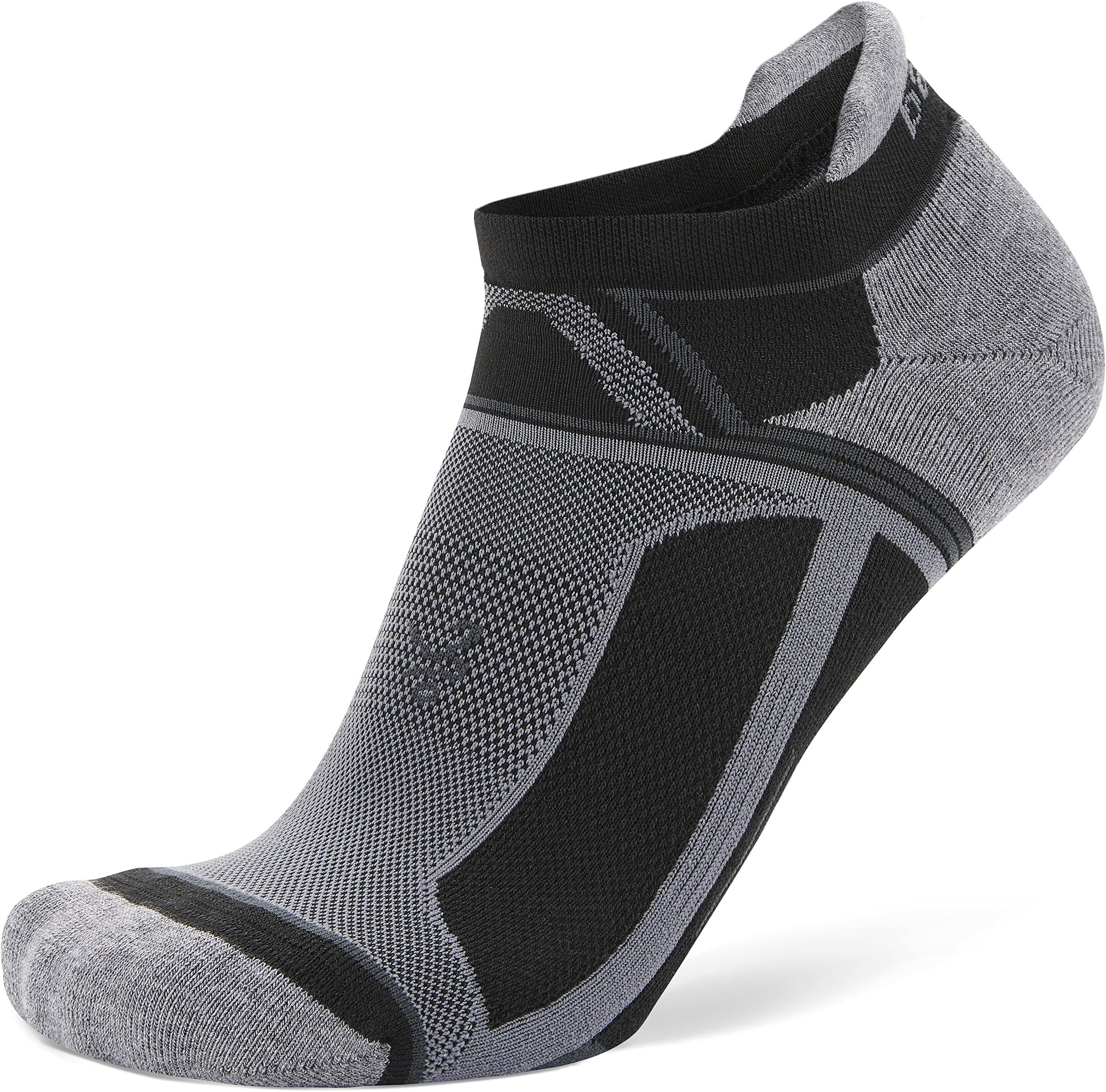 Hidden Contour Impact Resistant/Cushioning Performance No Show Athletic Running Socks for Men & Women (1 Pair)