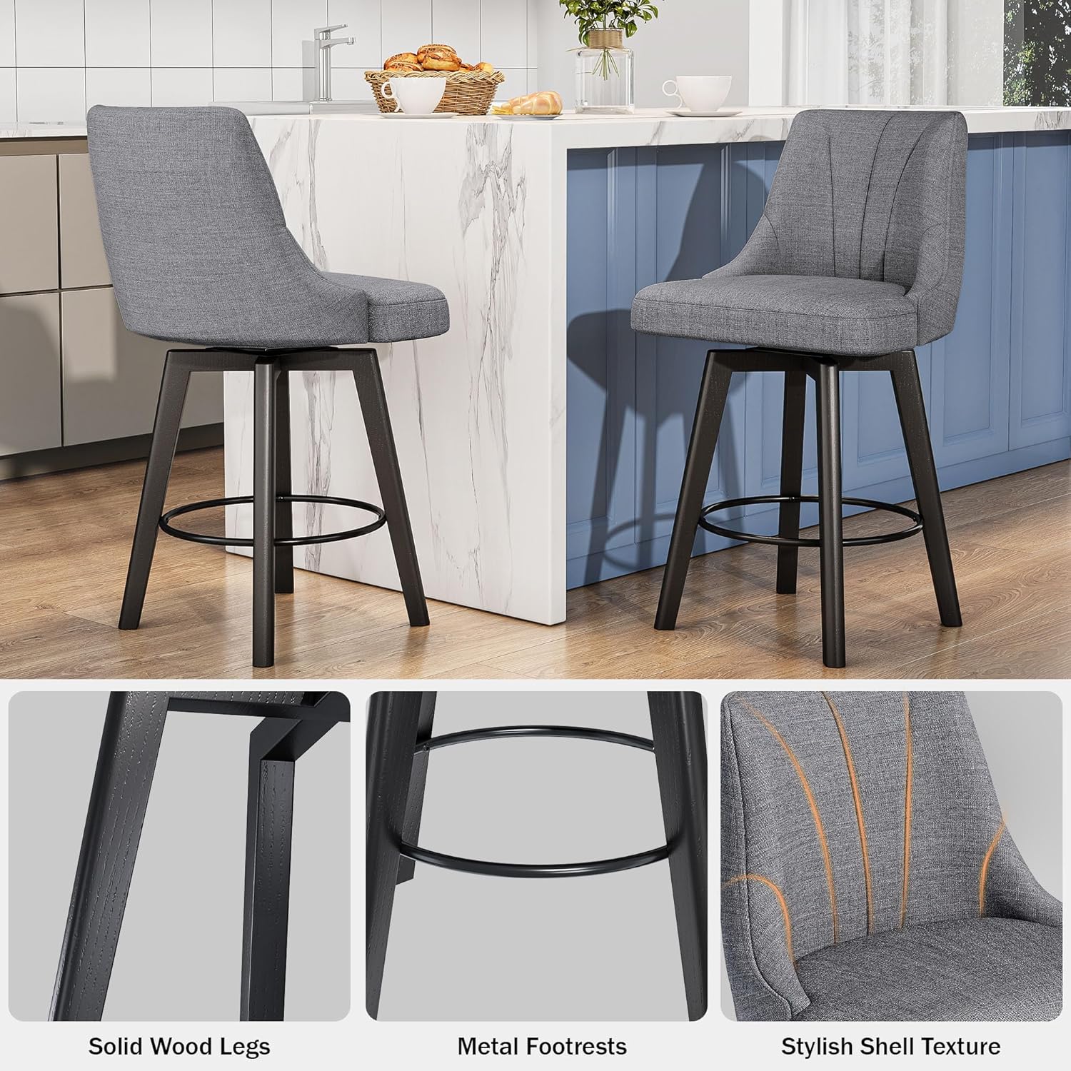 Yami』カウンターチェア/グレー Amazon｜Ya-Home カウンターチェア 2脚