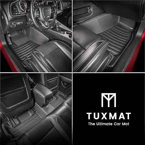 Miniatura 2 de TuxMat - Para los modelos Dodge Challenger RWD 2015-2023 - Alfombrillas personalizadas para automóvil - Cobertura máxima, todo tipo de clima,