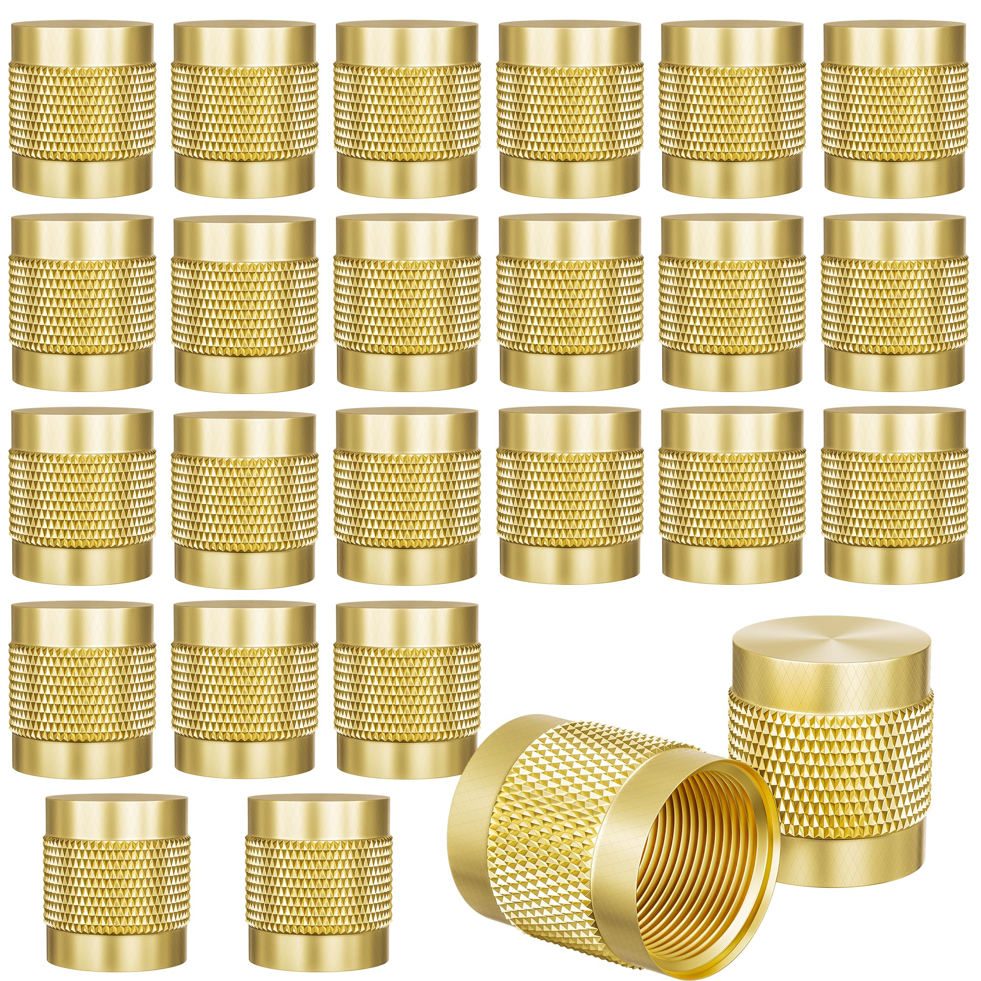 Tapa de latón HVAC de 1/4 con junta de neopreno anti fugas para sellado estanco, pack de 25 7