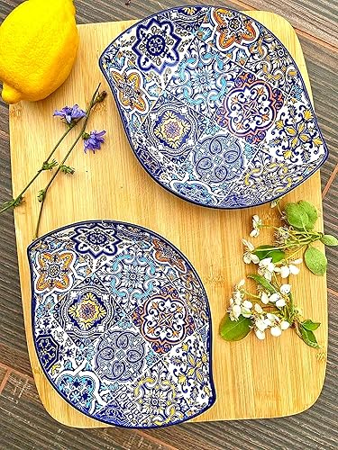 Miniatura 8 de Portuguese Pottery Alcobaça - Cuenco de cerámica para servir (2 unidades)