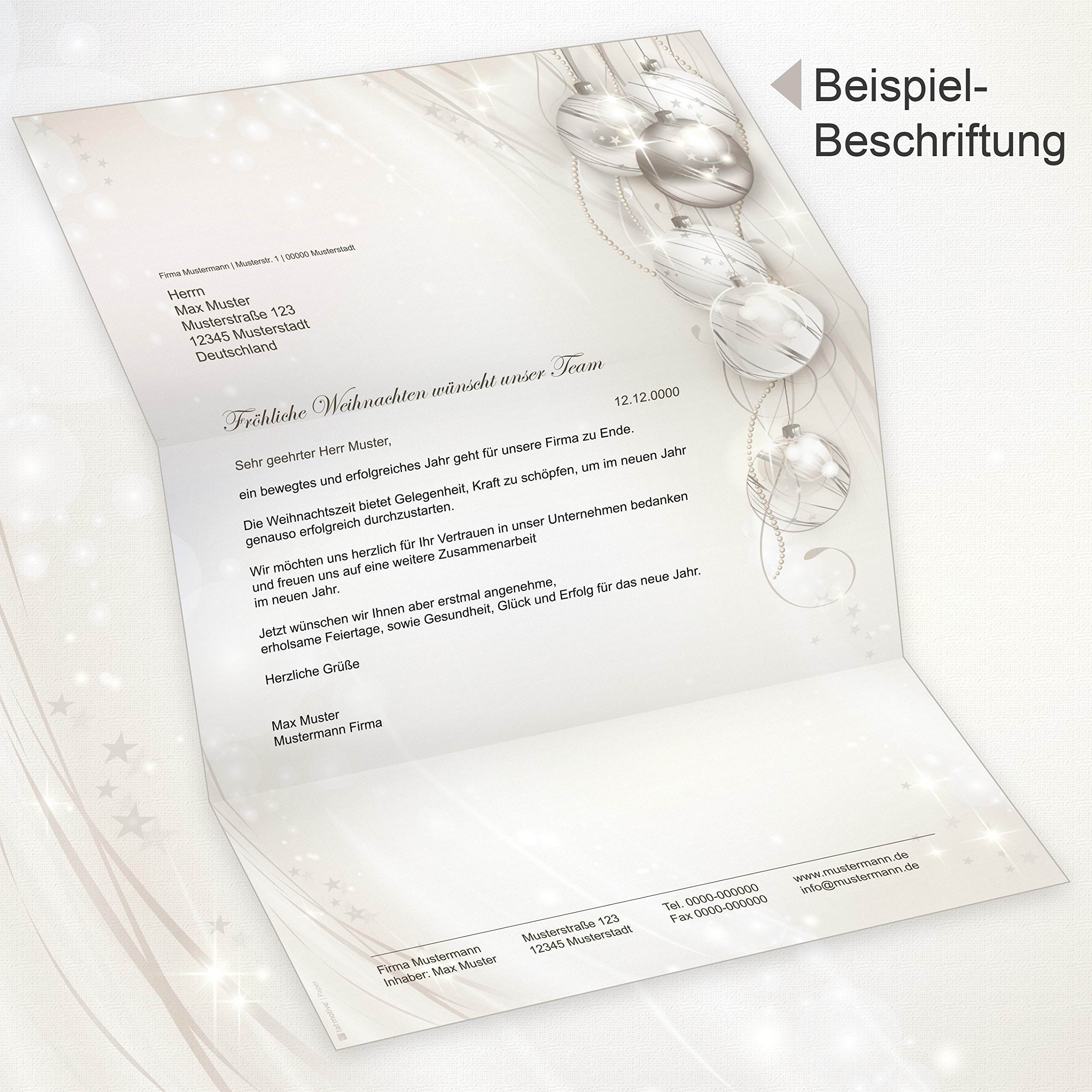 ELEGANCE 500 Blatt Weihnachtsbriefpapier weihnachtliches Papier A4 Briefpapier ohne Umschläge