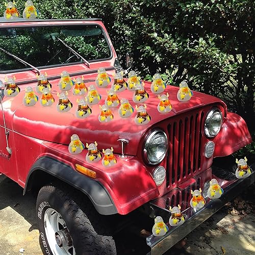 Miniatura 3 de Viking Unique Duckies - 12 patos de goma para suministros de fiesta medieval, decoraciones vikingas, tema de fiesta de caballero, patito Jeep,