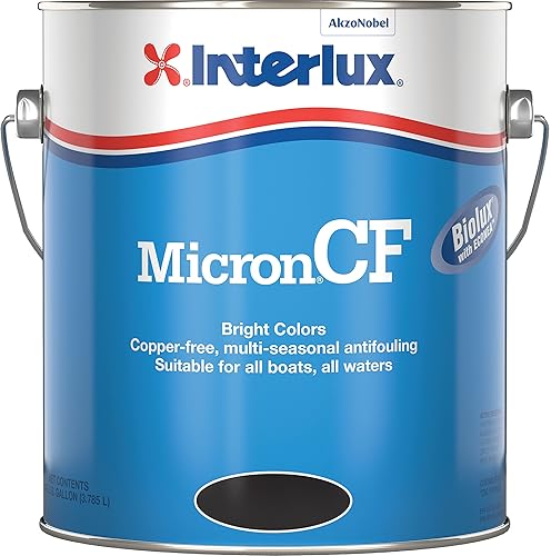 Miniatura 2 de Interlux YBD11 micrones CF pintura antiincrustante azul galón Blanco SHELL WHITE