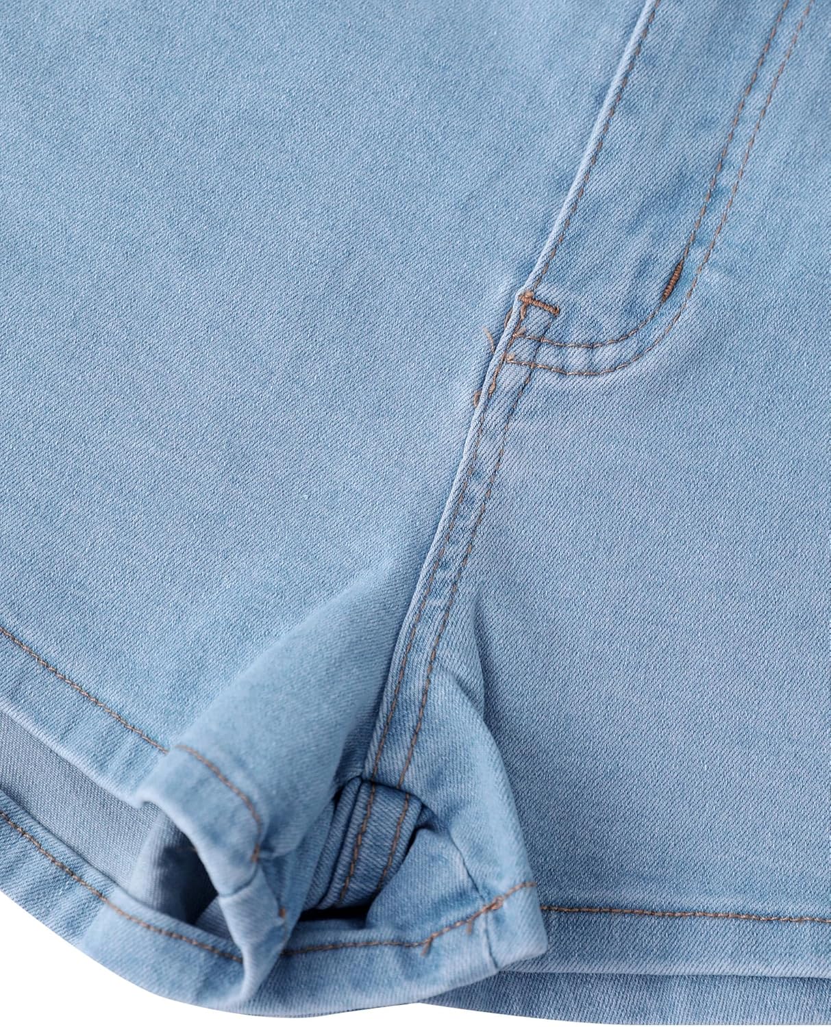 Denim Skort for Women High Waisted Asymmetrical Wrap Jean Skorts A-Line Stretchy Skinny Cargo Mini Skirts - Image 6