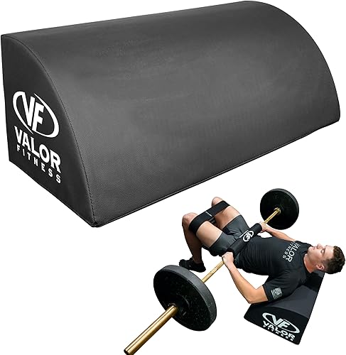 Valor Fitness Caja de empuje de cadera Entrenador de glúteos acolchado para gimnasio en casa Almohadilla antideslizante para glúteos para empujes