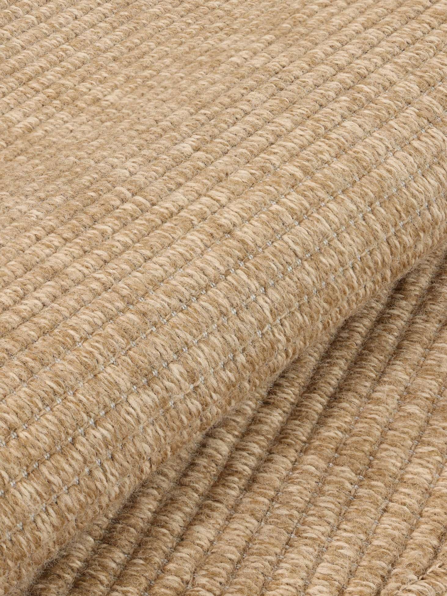 RugVista Jutte Alfombra Interior y Exterior, Redondo, Ø 100 cm, Beige | Modernas, Pelo medio, Lavado a mano, Oeko-Tex 100, Resistente a los rayos UV, Cocina, Pasillo, Patio