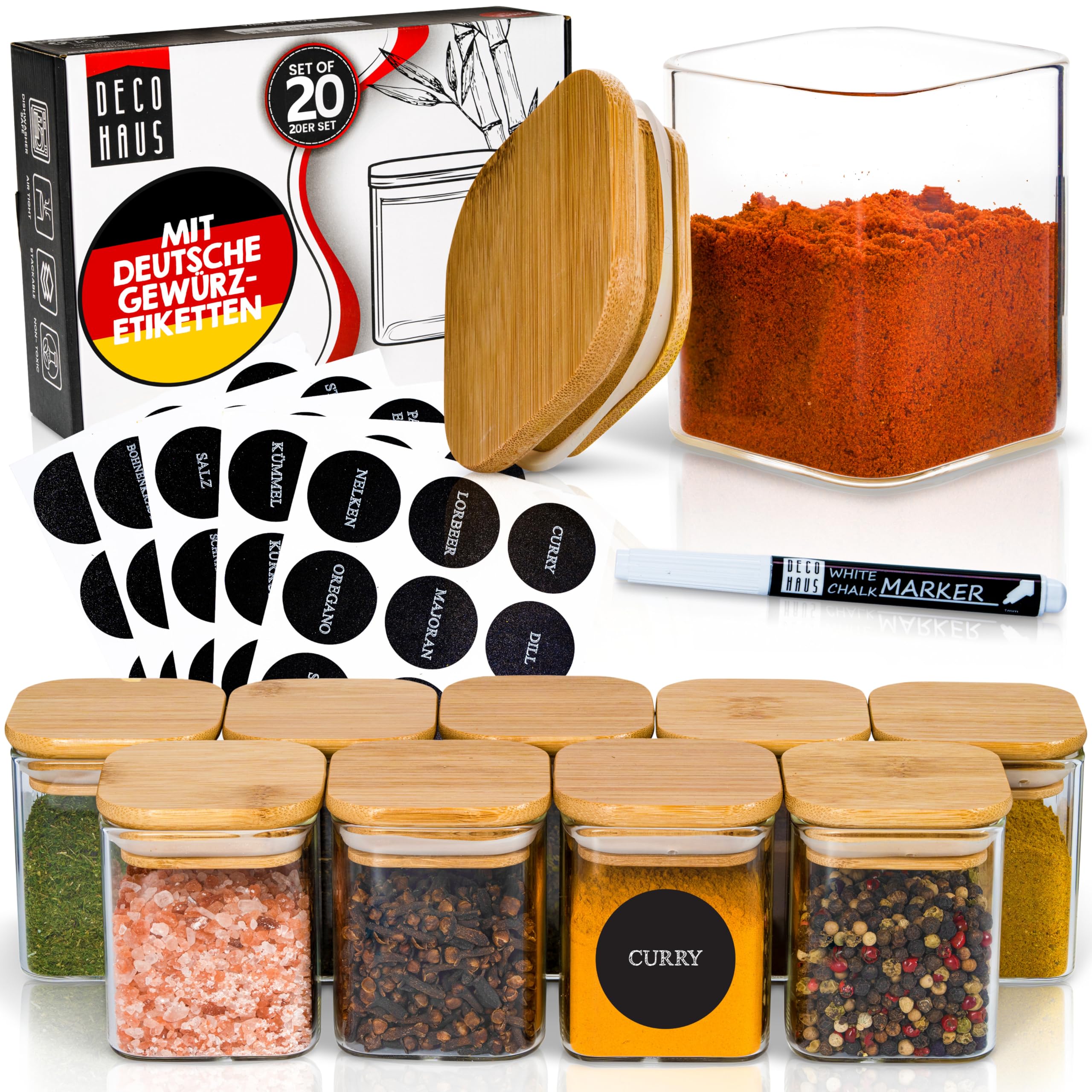 korkenglas Leere Korkengläser 150 ml – 6er Set für Gewürze & Vorräte – Der kleine Gourmet GmbH Farbe:Light Blue  - helles  Türkis-Blau