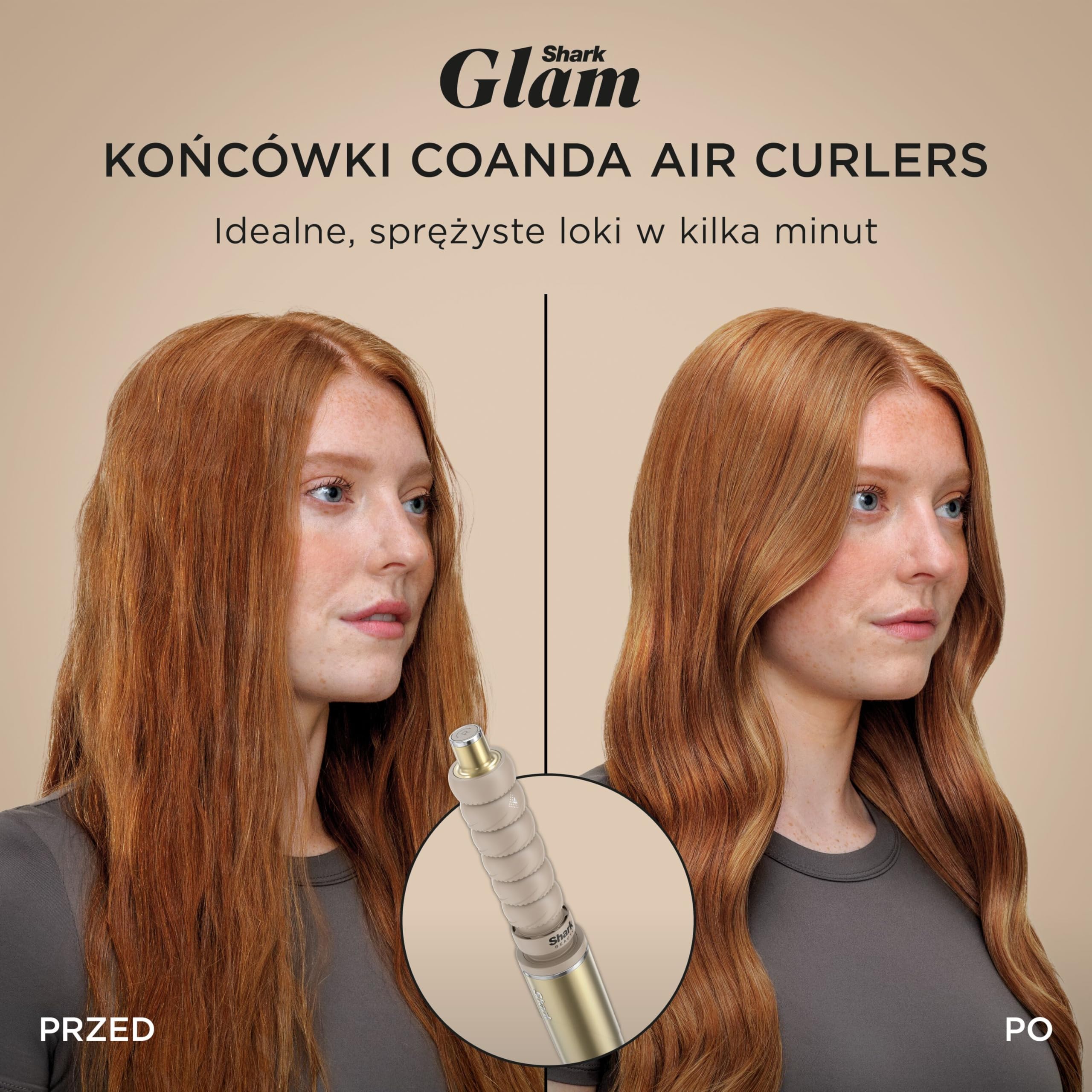 Shark Glam Sleek Straight, Waves & Curls Multi-Styler HD6051SEU