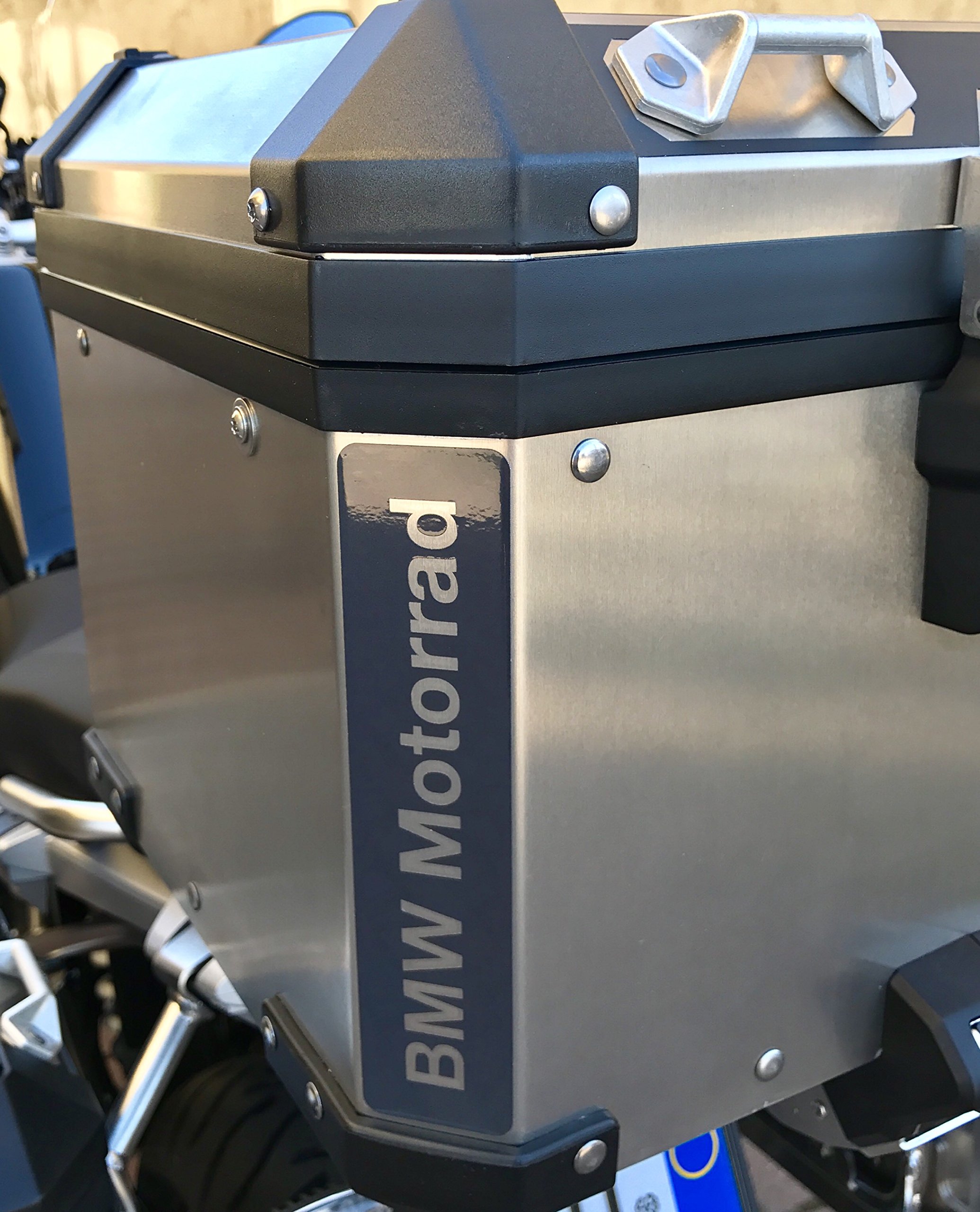 No. 2 x REFRACTIVE MOTORRAD REFLECTIVE TOP BOX BAGS R1200 R1250 STICKERS STICKER BLACK