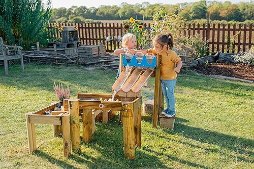 Miniatura 6 de Plum Discovery - Mesa de madera para correr de agua para niños, juguetes para niños, mesa de actividades sensoriales, juego al aire libre, caballete
