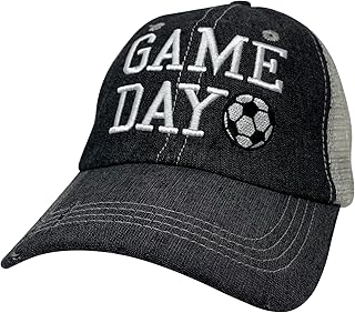 Cocomo Soul Womens Soccer Game Day Hat | Soccer Mom Hat | Game Day Soccer Cap 708 Dark Grey