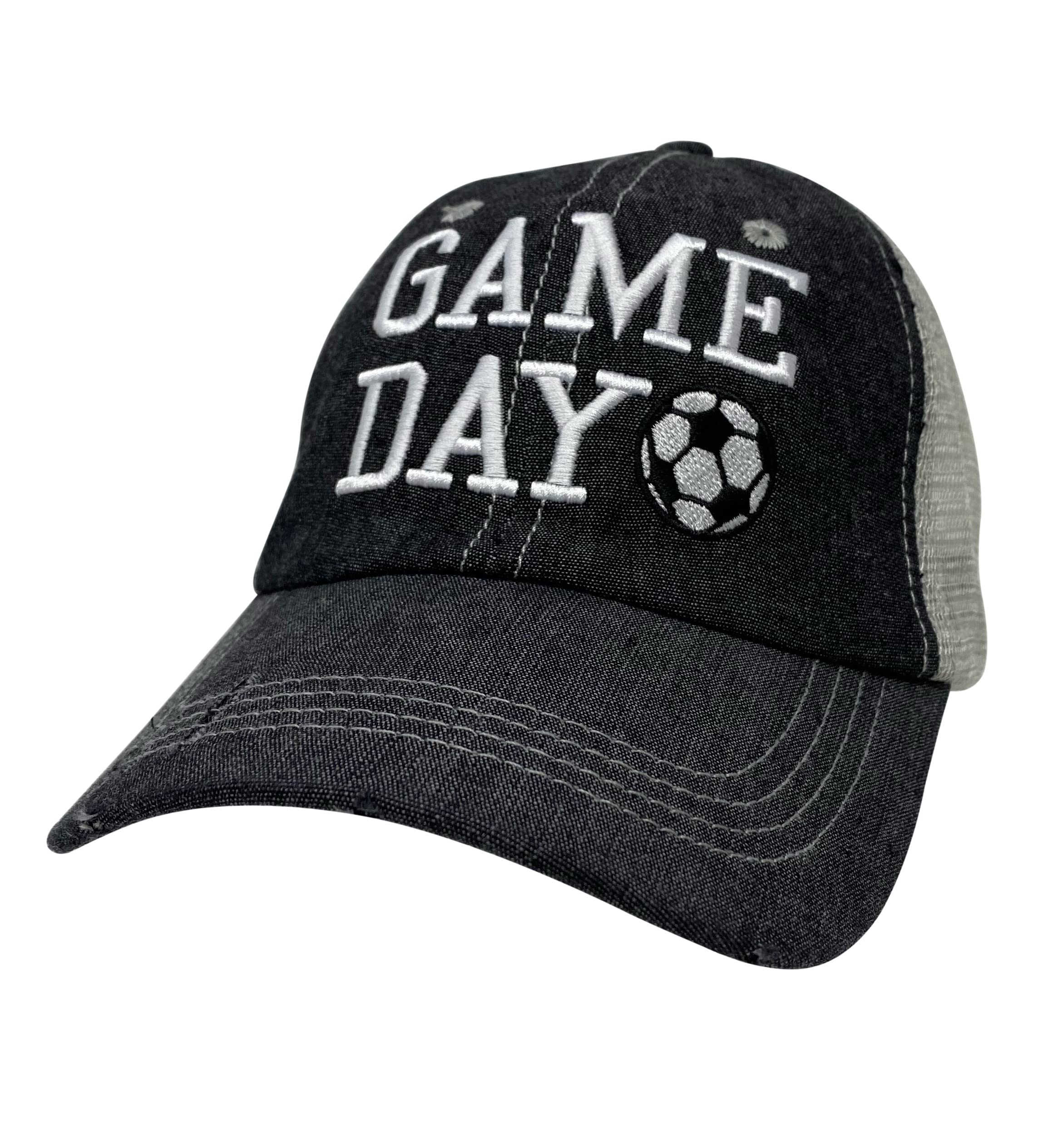 Cocomo SoulWomens Soccer Game Day Hat | Soccer Mom Hat | Game Day Soccer Cap 708 Dark Grey