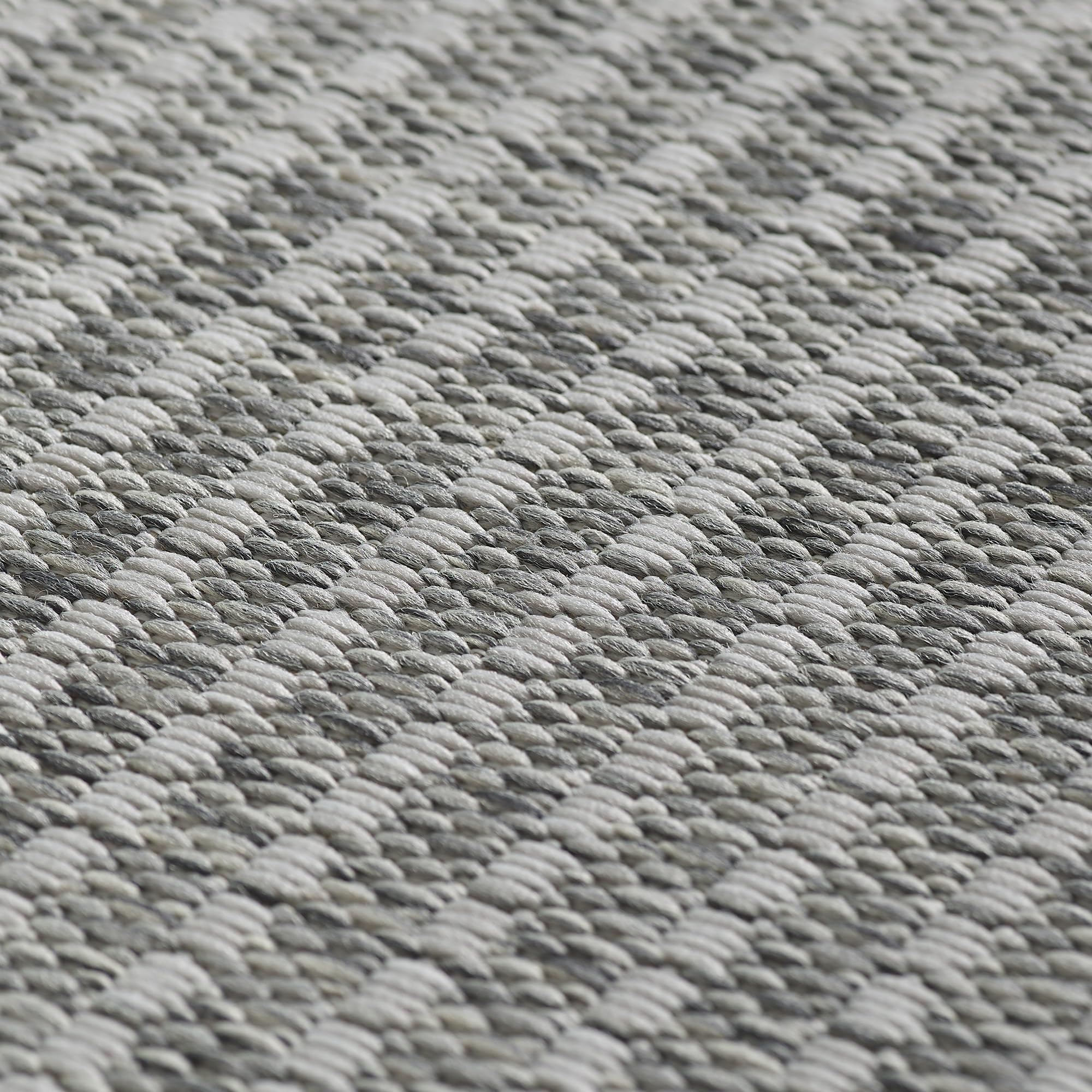 Teppium Tapis d'extérieur Robuste, résistant aux intempéries et aux UV, pour Balcon, terrasse, Jardin d'hiver, Cuisine ou Salle à Manger, Tapis Uni Gris 200 x 290 cm