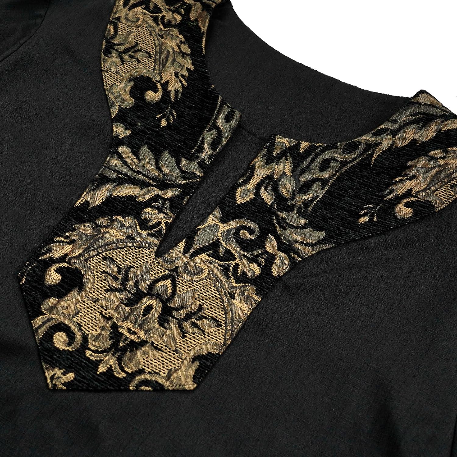 Men's Viking Tunic Medieval pirate Robe Renaissance Embroidered Costume - Image 5