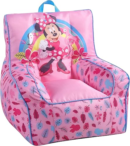 Idea Nuova Disney Minnie Mouse - Puf de nailon para niño con ribete y asa superior