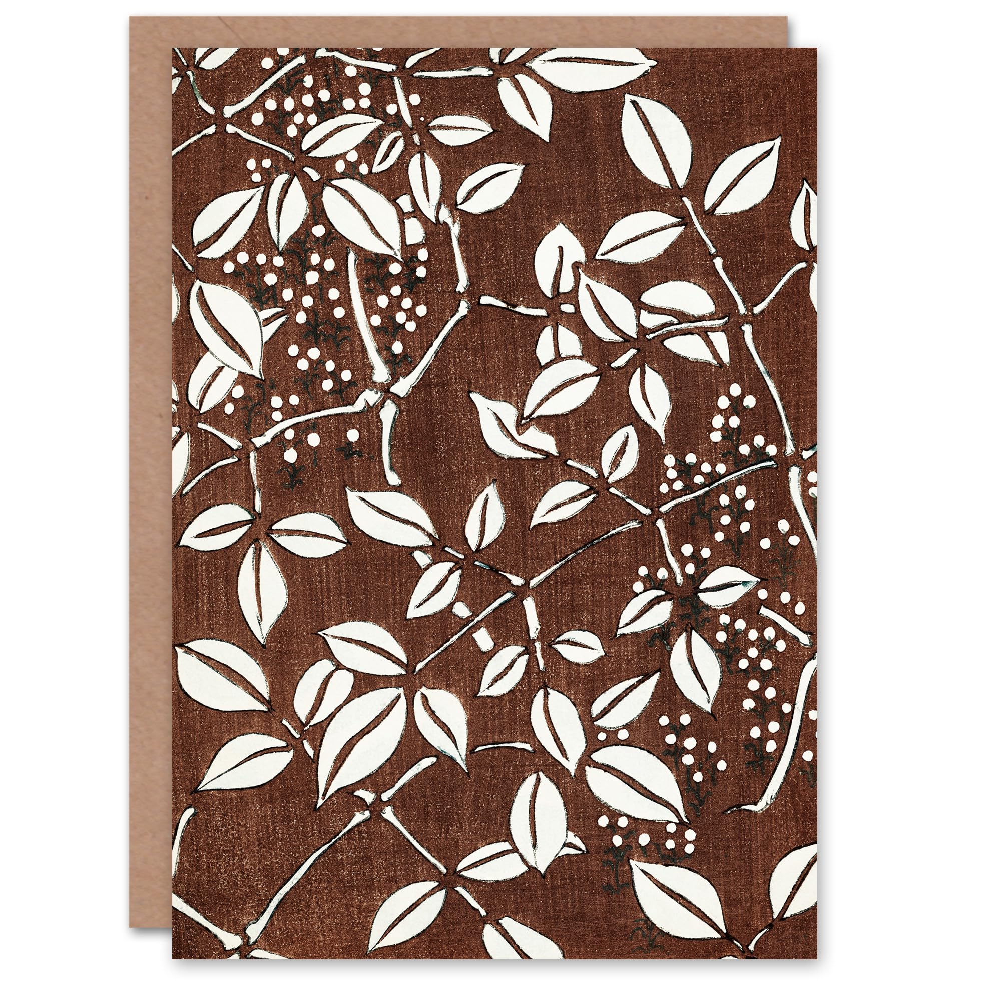 Artery8 Shin Bijutsukai Japanese Art Card Tree Branch and Leaf Pattern