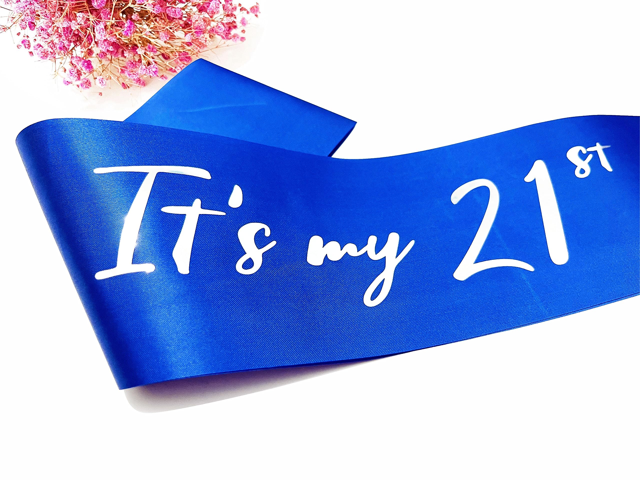 Happy Birthday Sash 21st Birthday Sash, Black Satin Soft Sashes With ...