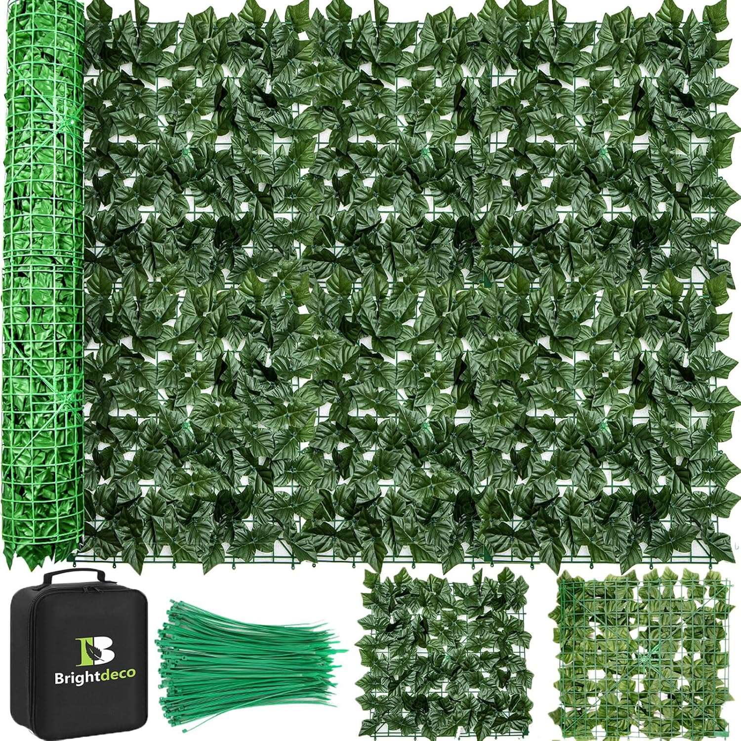 BDUSXYZ Artificial Ivy Privacy Fence Screen 40x100in Privacy Hedges Wall Faux UV-Anti Panel for Indoor Outdoor Garden Balcony Decor