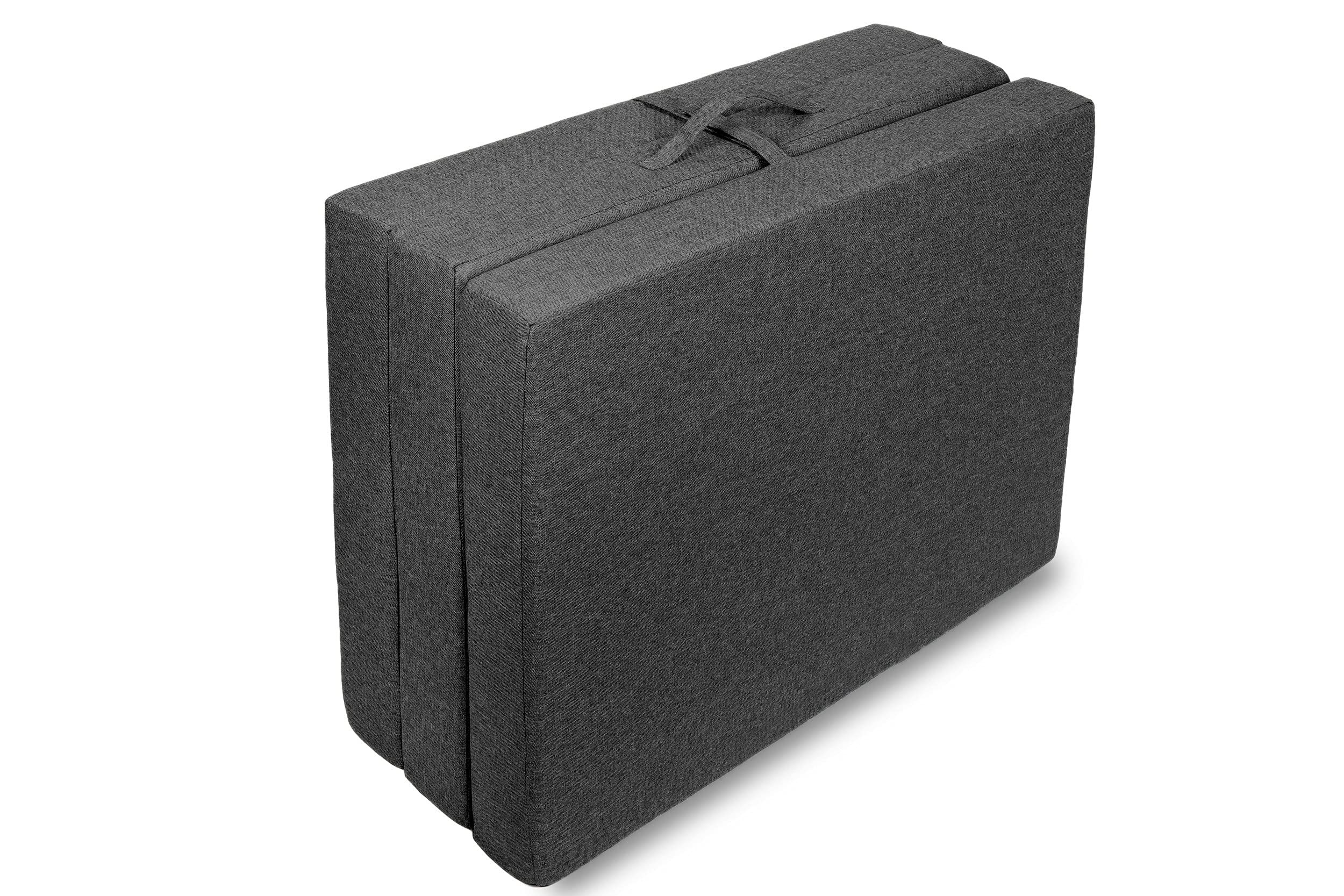 sunnypillow Premium Klappmatratze | 3-teilige Faltmatratze mit abnehmbarem Bezug | Schaumstoff extra dick 15cm | Matratze faltbar klappbar Gästematratze Reisematratze |