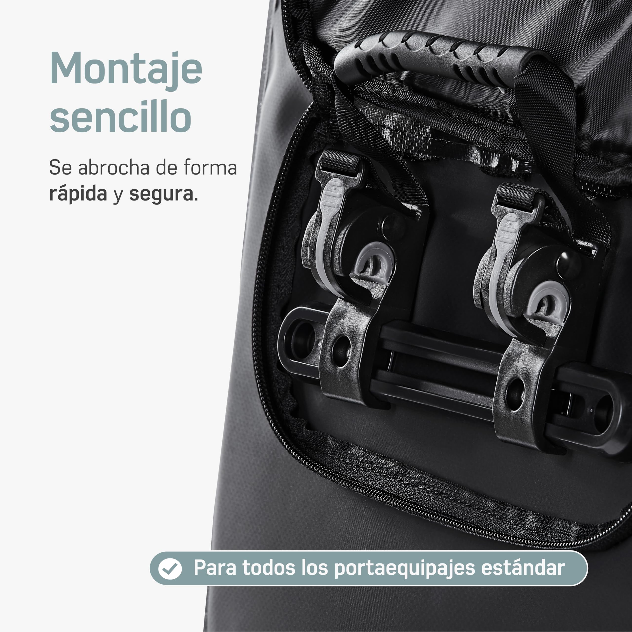 Borgen alforja para bicicleta para portaequipajes, 25 l, 100% impermeable, asa y correa para el hombro