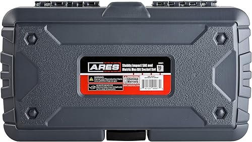 Miniatura 7 de ARES 23021-Juego de 16 piezas Stubby Impact SAE y métricas hexagonales  Construcción de acero cromado Moly y revestimiento de fosfato de manganeso