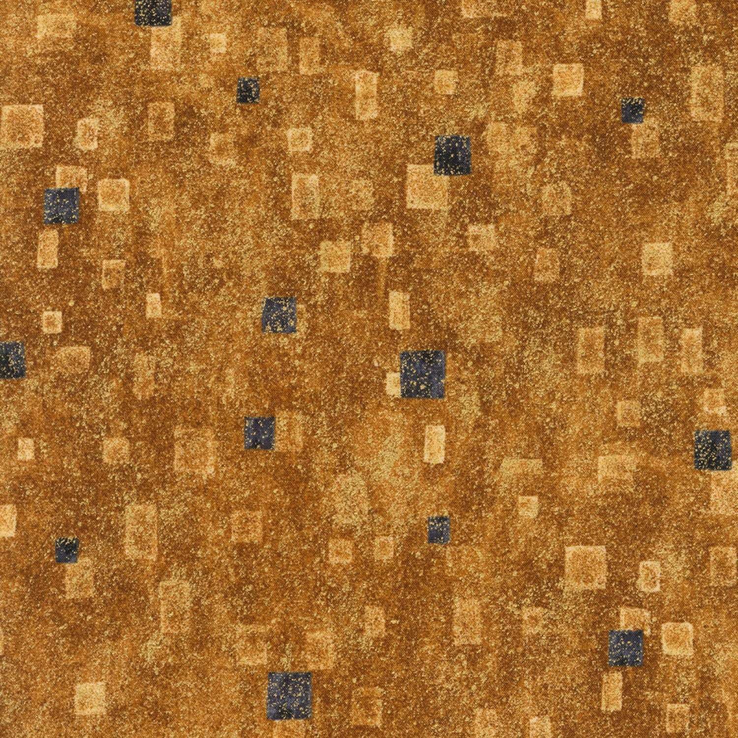 Kaufman Gustav Klimt Squares Gold Metallic, Fabric by the Yard