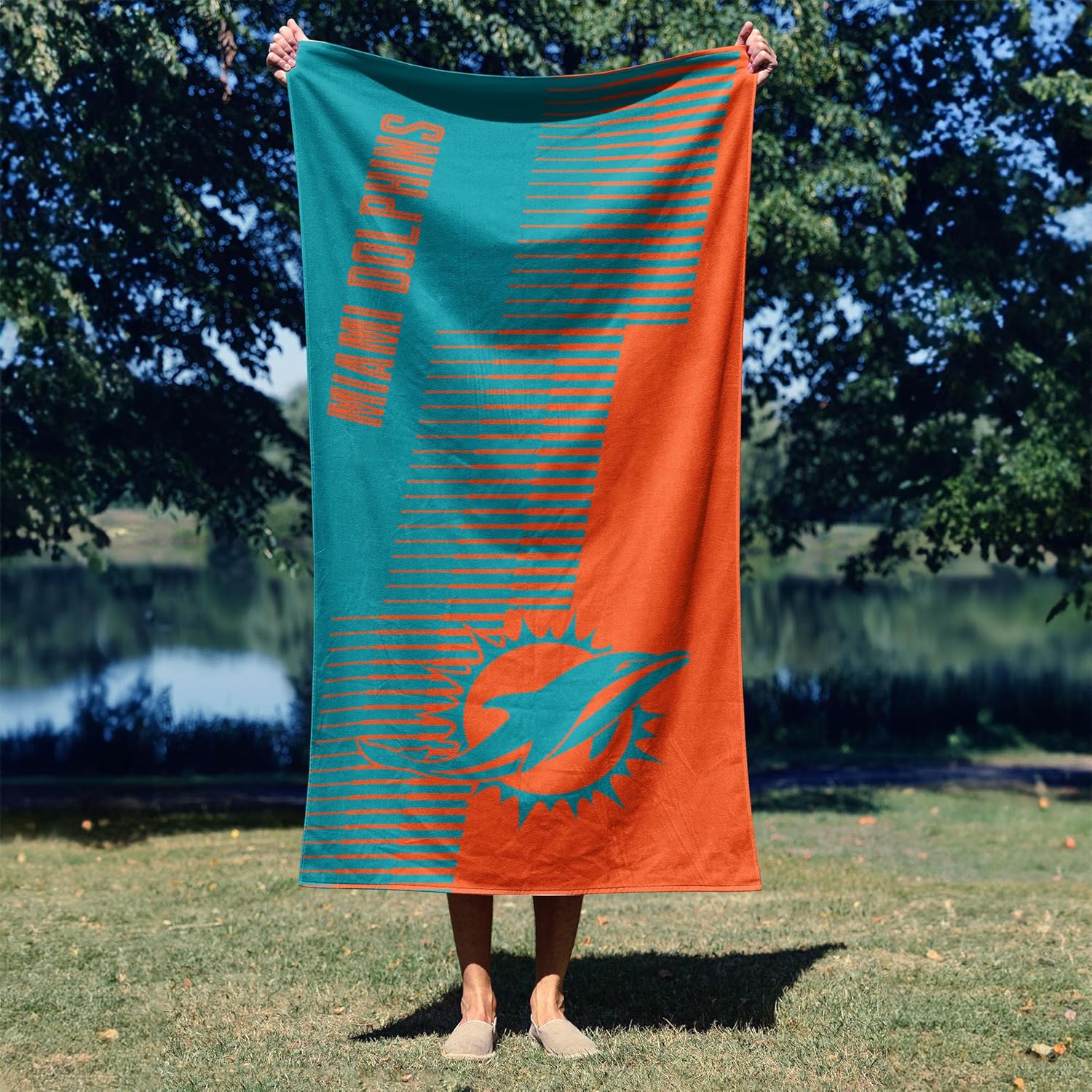 Northwest Miami Dolphins NFL Progression Jacquard Beach Towel 36 x 72 Inches