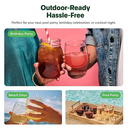 Miniatura 7 de TOSSWARE flauta de vidrio de champaña y el catado de 6 ozJuego de 48sin BPA sofisticadas reciclablesdesechables de plástico inastillable Lote de 48