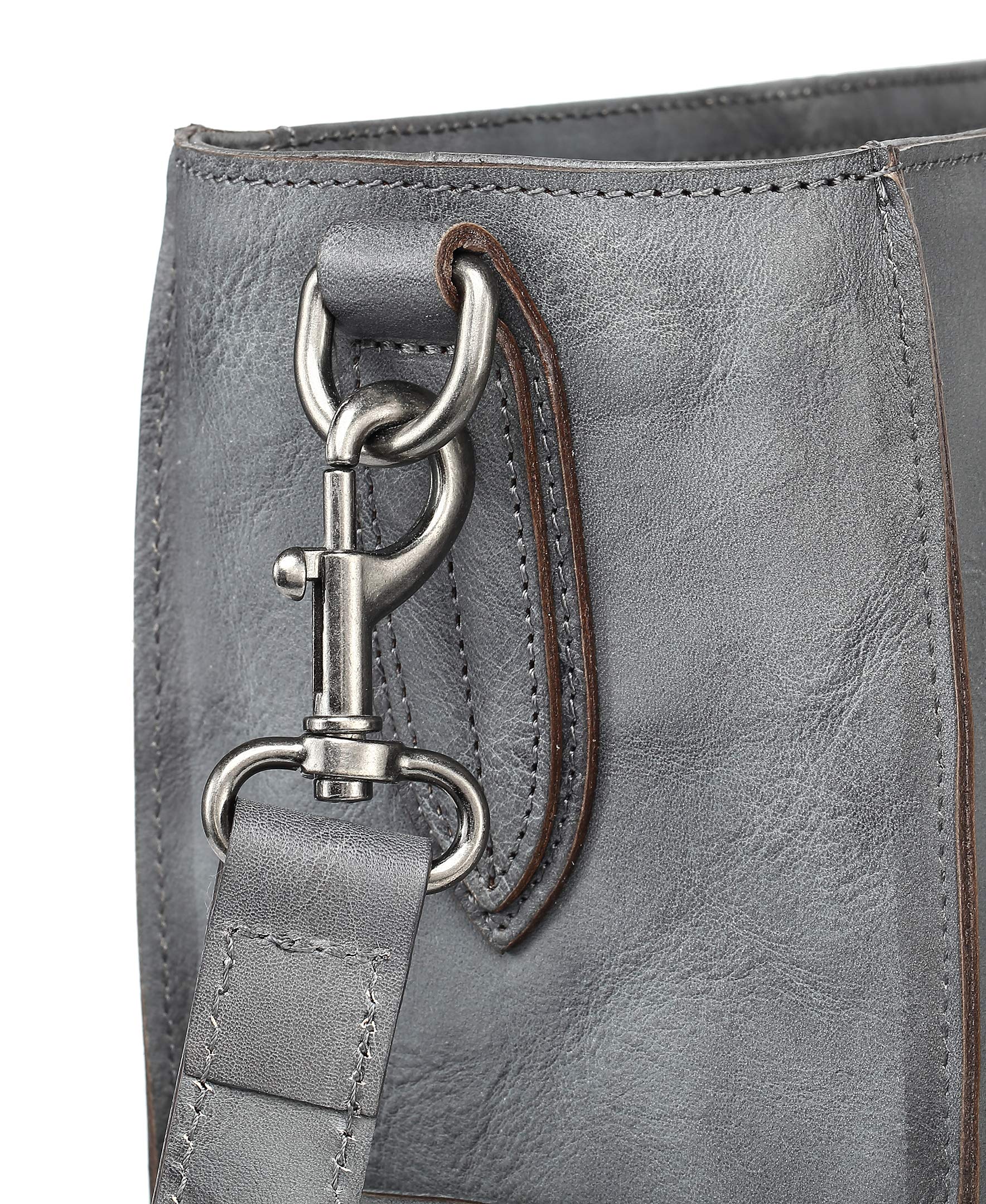 OLD TREND Genuine Leather Monte Tote Bag: Heather Grey