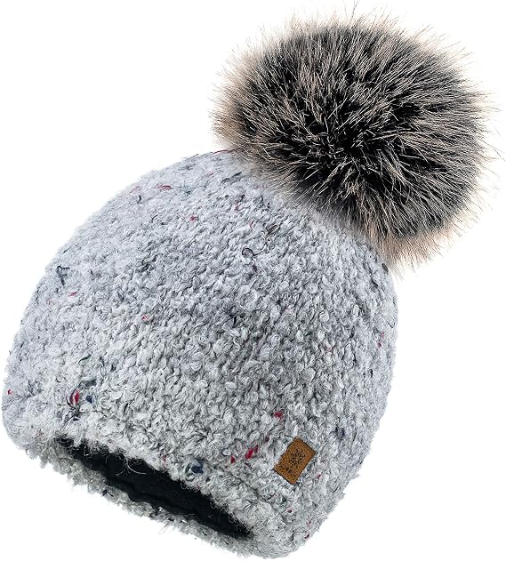 4sold Cappello da donna con fodera Pom Donna Donna Ragazze Inverno Alpaca  Lana Nylon Maglia Cappello Sci, Snowboard Maglia Collo Cappelli in Pile  Made in EU, Grigio, Taglia unica : Amazon.it: Abbigliamento