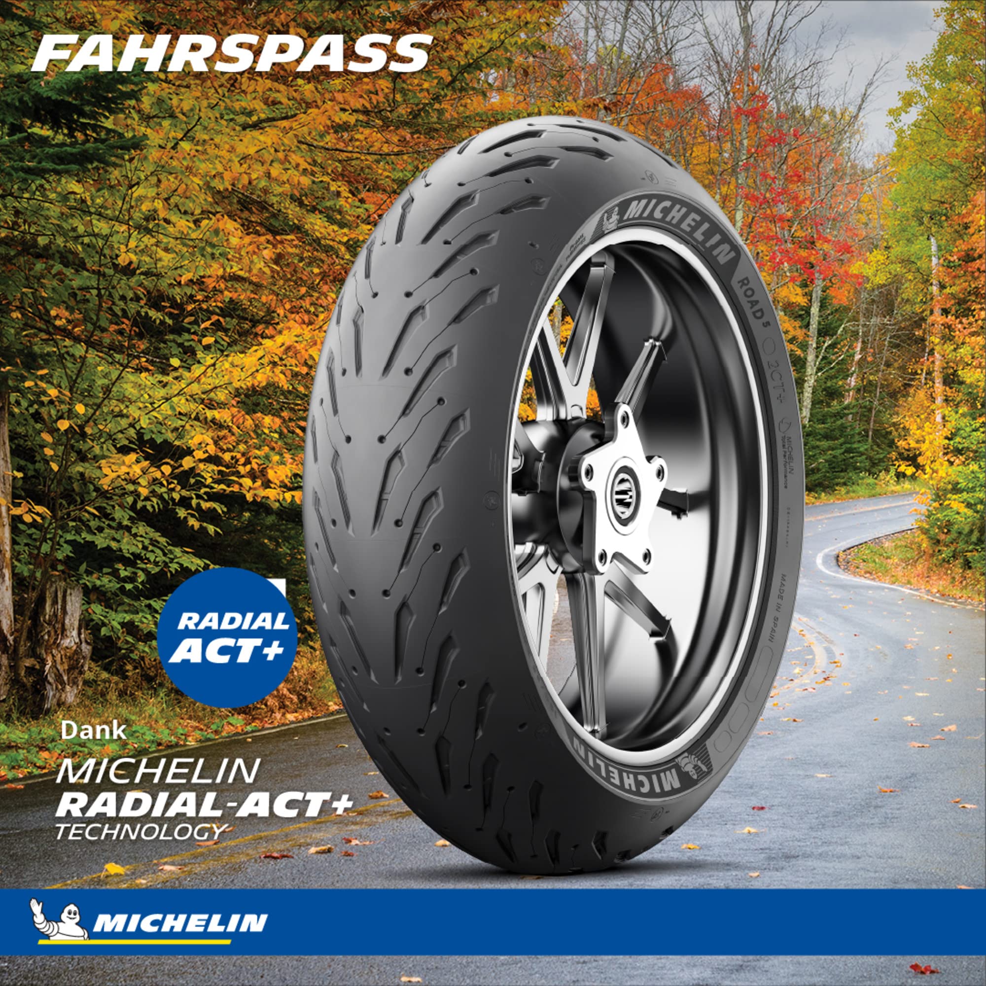 MICHELIN Road 5 Motorradreifen 120/70ZR17 (58W) Vorderrad