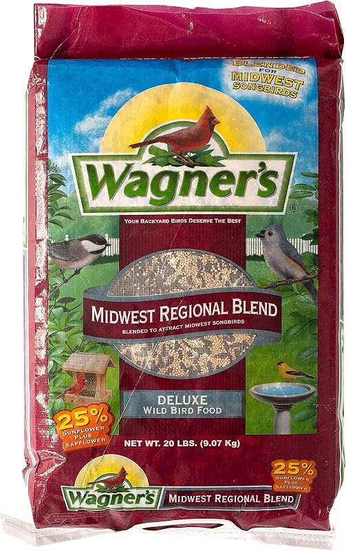Alimento para aves silvestres Wagner's 62006 com sementes de girassol e cártamo, 9,07 kg