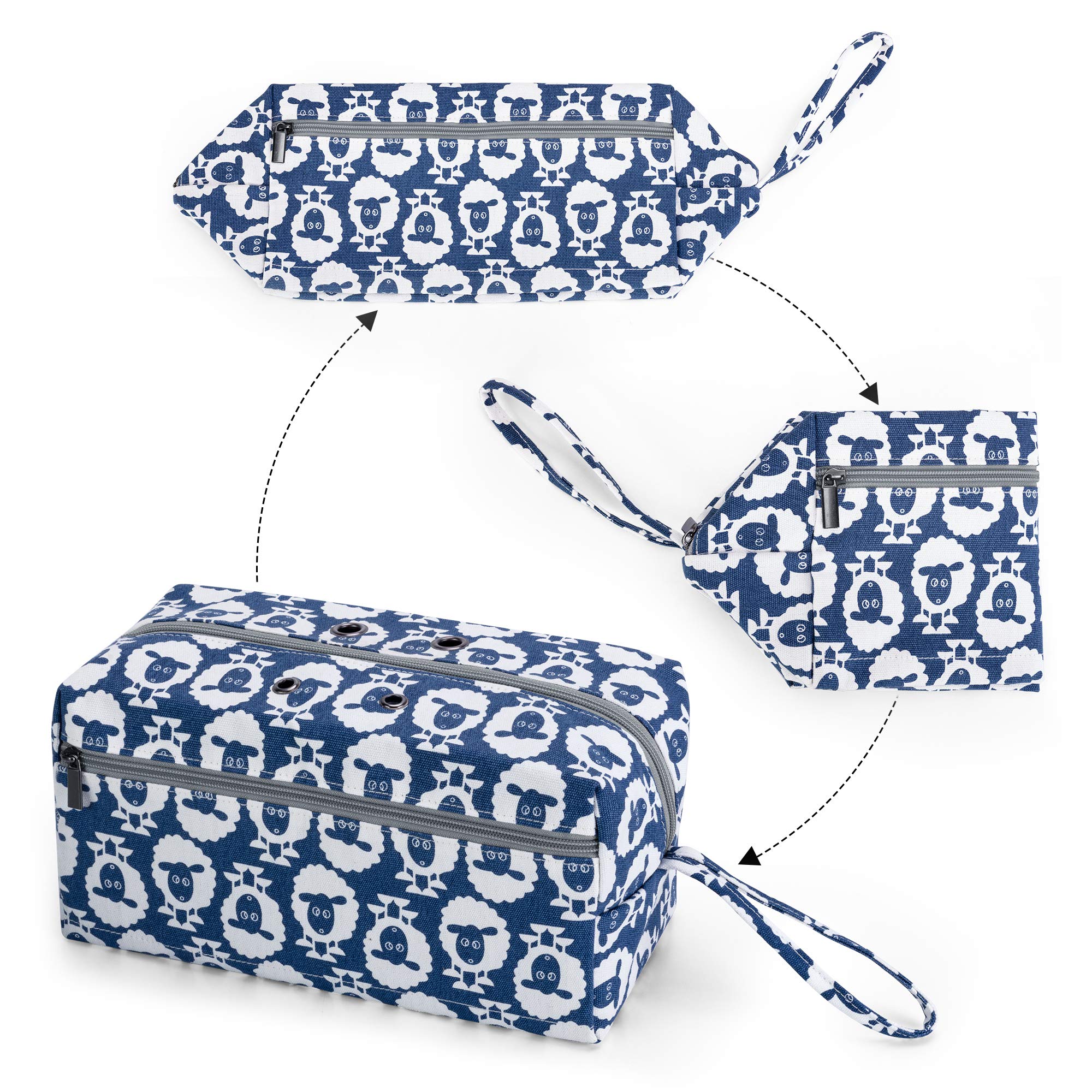 Luxja Yarn Storage Bag, Crochet Bag, Portable Knitting Bag for Yarn skeins Crochet Hooks - Image 4