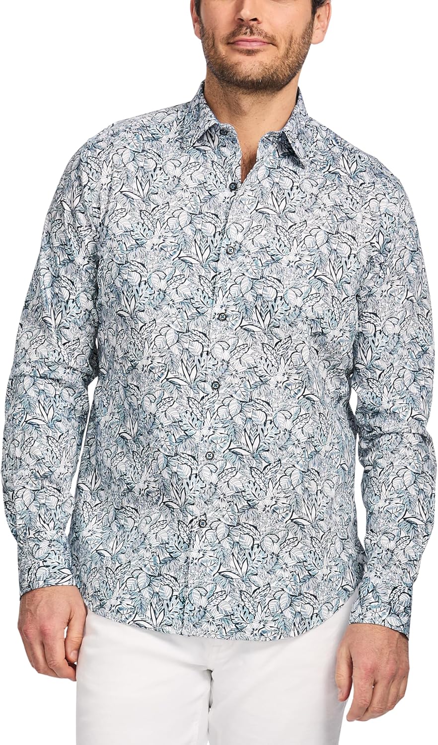 Robert Graham Mens Long Sleeve Patterned Button Down Shirt