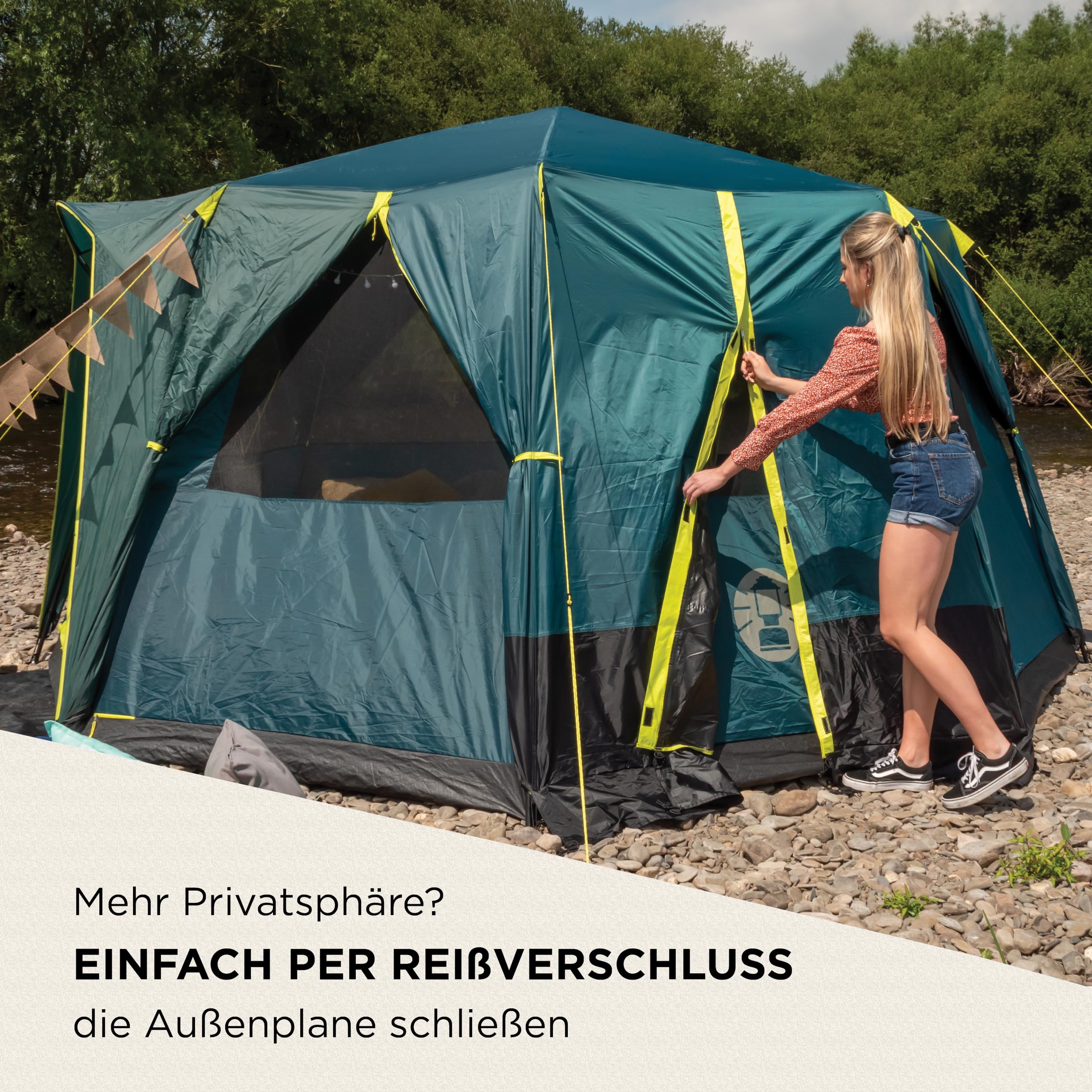 Coleman Zelt Cortes mit achteckiger Grundfläche