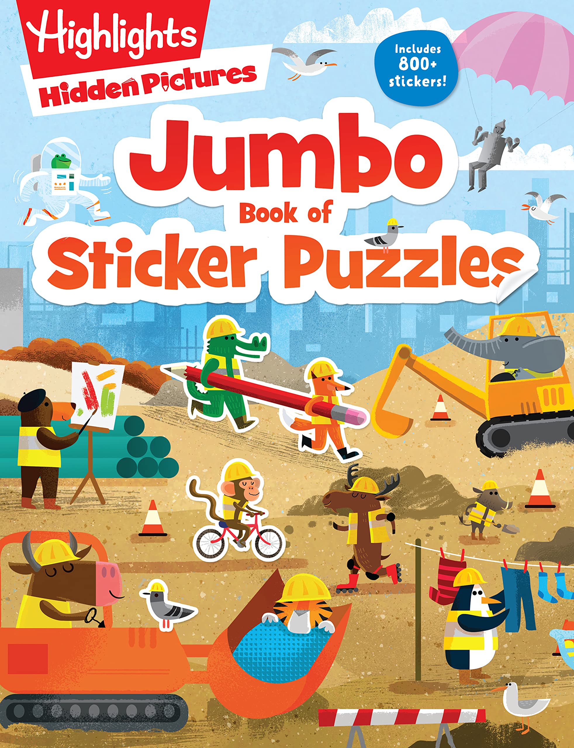 Jumbo Book of Sticker Puzzles: Ultimate Sticker Puzzle Fun with Over 800 Stickers & 100 Activities, Including Mazes, Hidden Pictures Scenes & Logic Puzzles