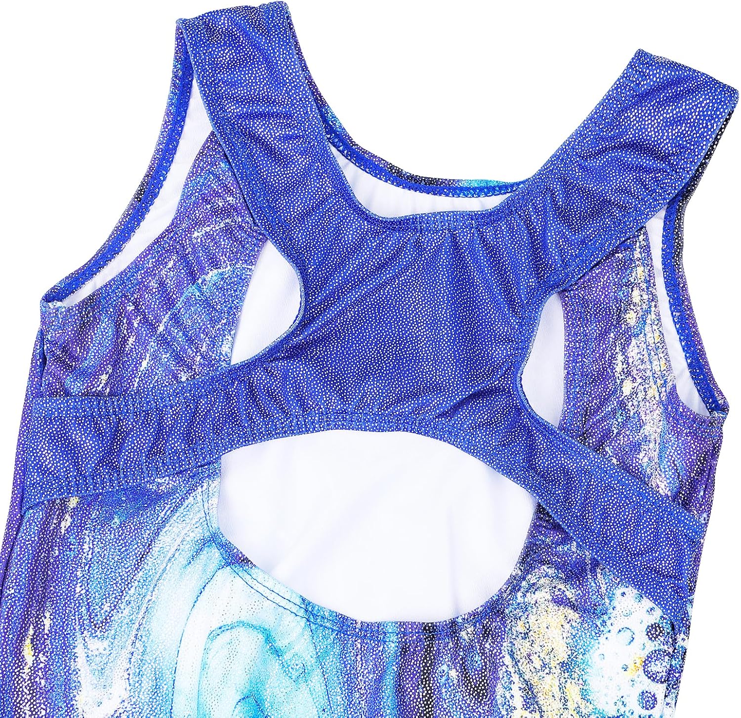 TFJH E Girls Gymnastics Leotard Raceback Sparkle Dance Outfit 3-12 Years | 4-way stretch, moisture-wicking fabric. Sleeveless racerback leotard. Ideal for gymnastics, dance, tumbling practice