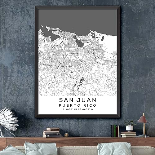 Miniatura 2 de Mapa de San Juan, Puerto Rico, Luz 2 (16x20)