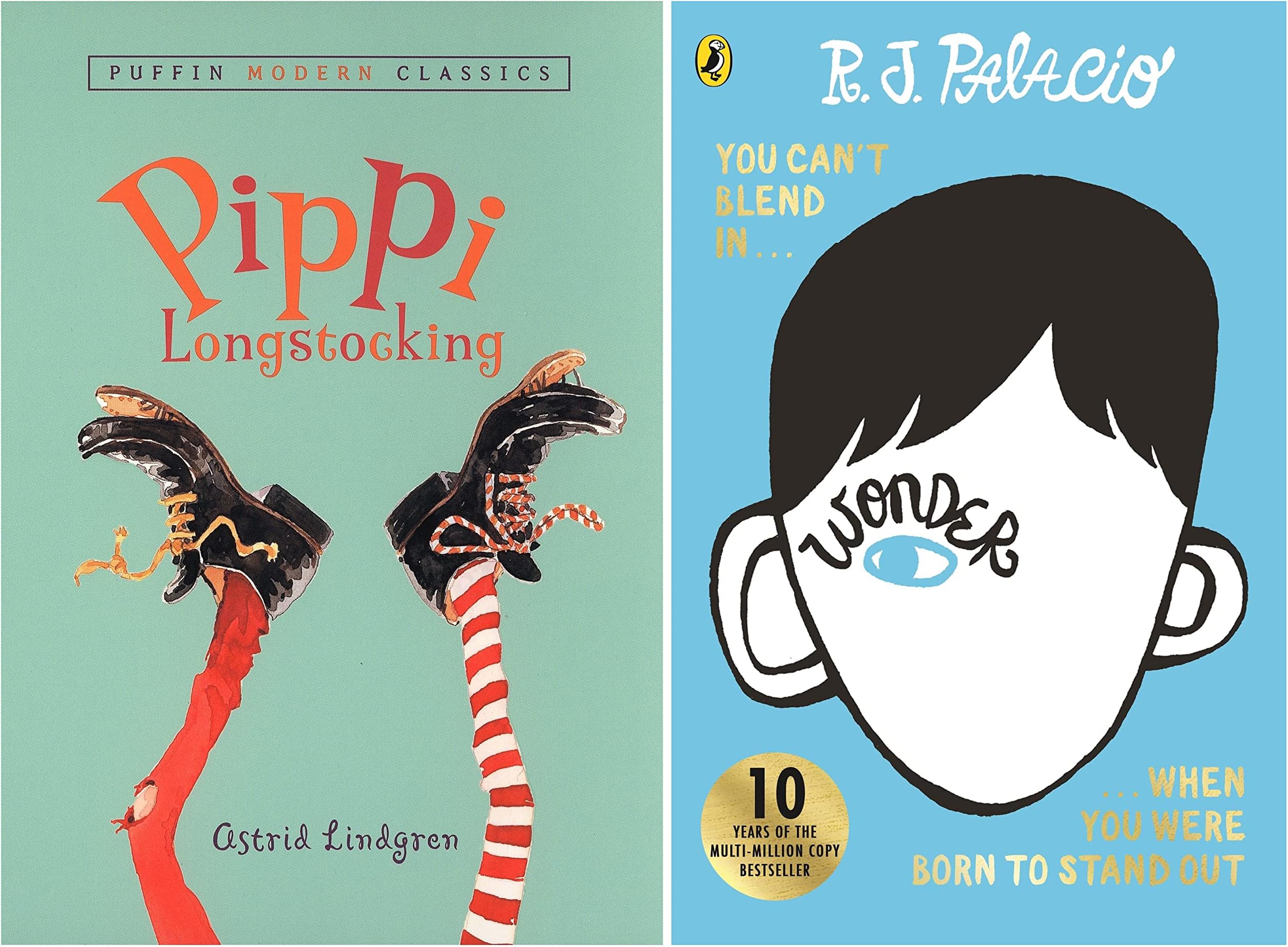 Pippi Longstocking (Puffin Modern Classics)+Wonder