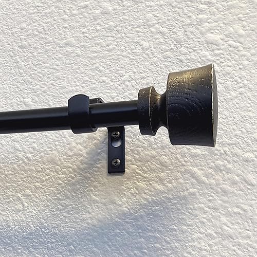 Miniatura 8 de Stockton - Juego de cortineros ajustables de 48-86 pulgadas, 5/8 pulgadas de diámetro, color blanco antiguo