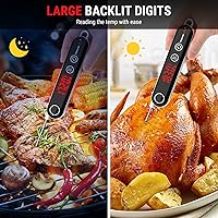 Vista 4 de ThermoPro TP18 - Termómetro digital de lectura instantánea para carne, con sensor de termopar, termómetro de alimentos para parrilla, ahumador