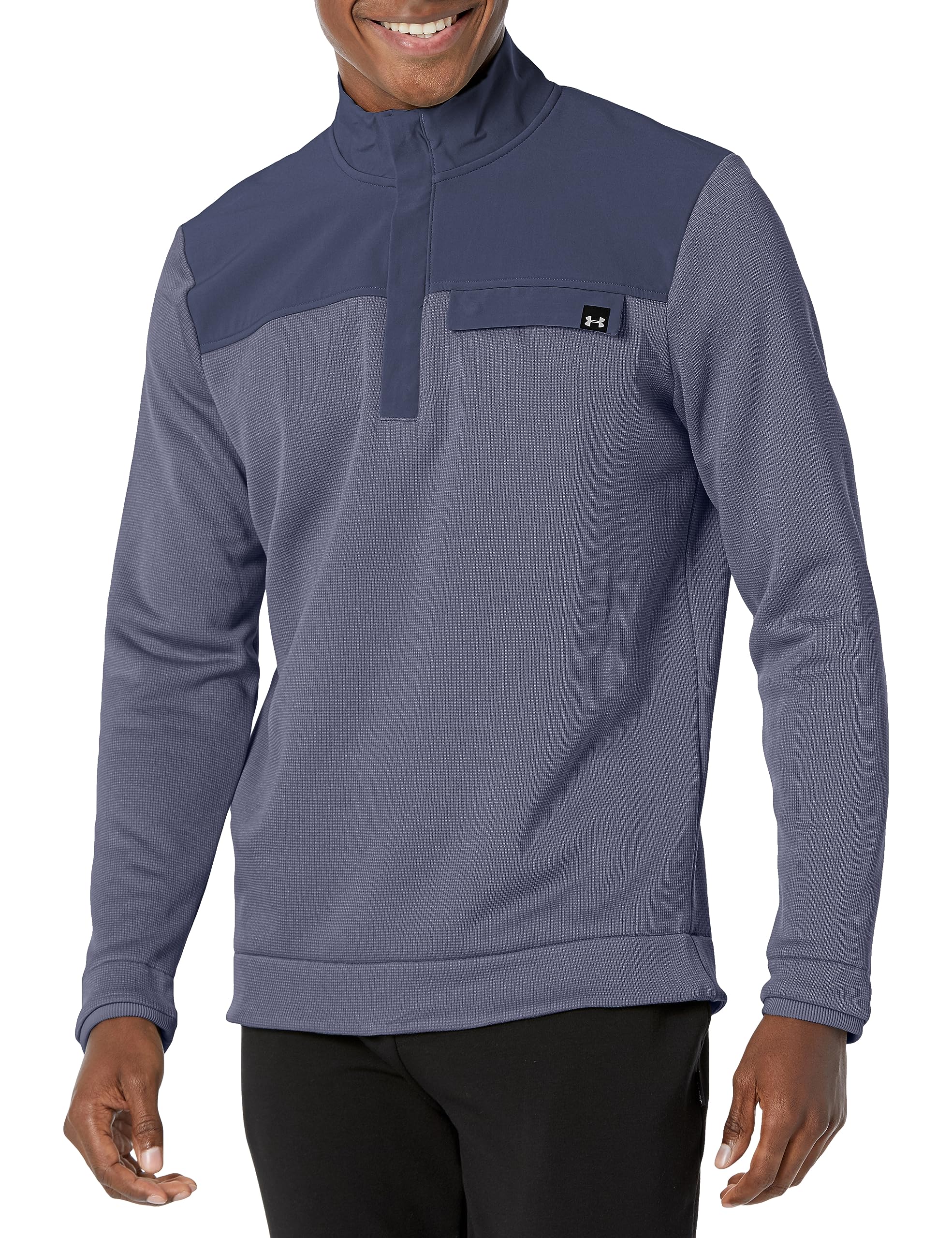 Under Armour Men's (044) Downpour Grey/White Storm Sweaterfleece Half Zip 1, (044) Downpour Gray / / Xl