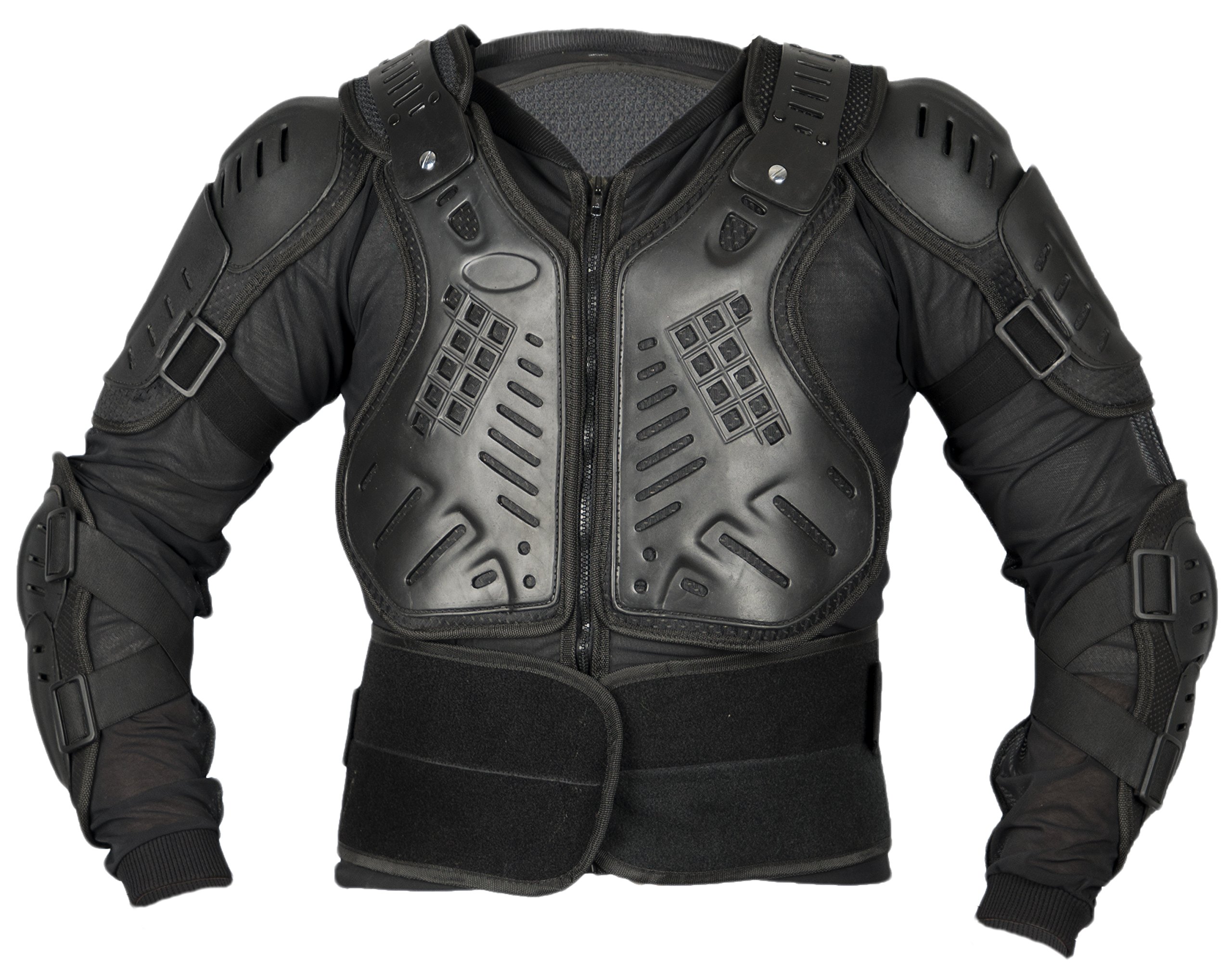Motorrad Schutzjacke mit Rückenprotektor Brustpanzer Protektorenweste für Motocross MTB Downhill - Ganzkörperpanzer - Brustpanzer