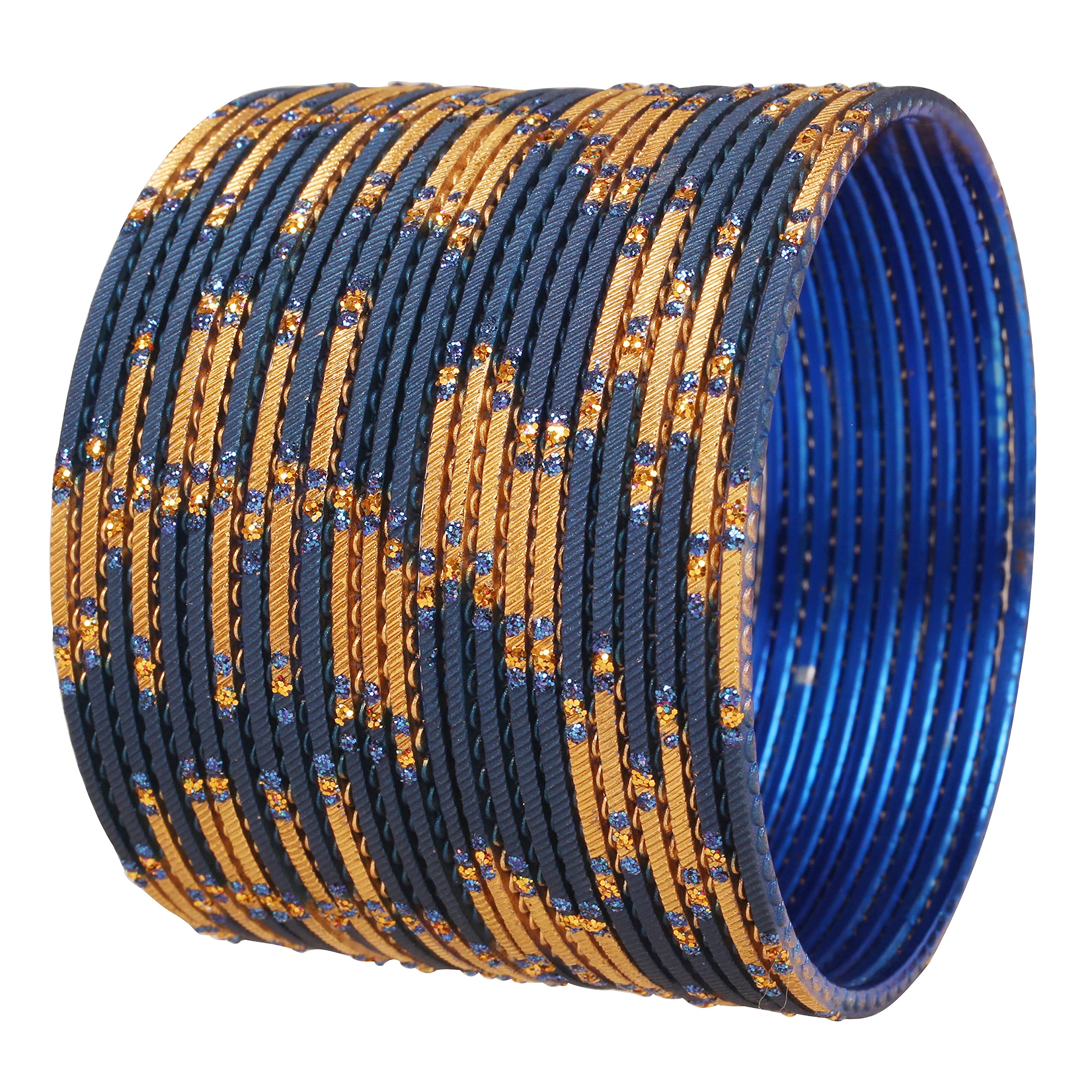 TouchstoneIndian Fresh Bollywood Fashion Handcrafted Enchanting Designer Jewelry Bracelets Bangle. Set of 24. for Women.